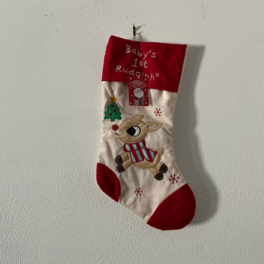 Baby's 1st Rudolph Christmas Stocking